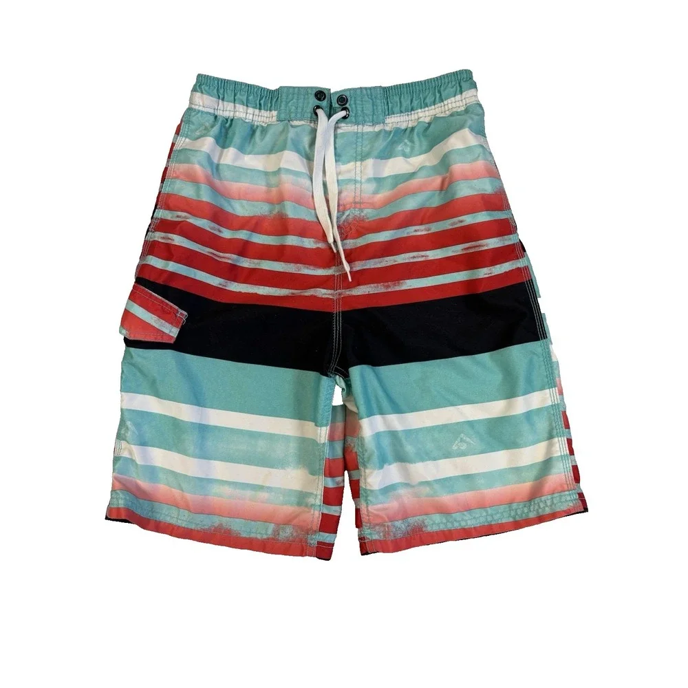Kanu Youth L(14/16) Colorful‎ Summer Beach Travel Resort Surf Swim Shorts Trunks